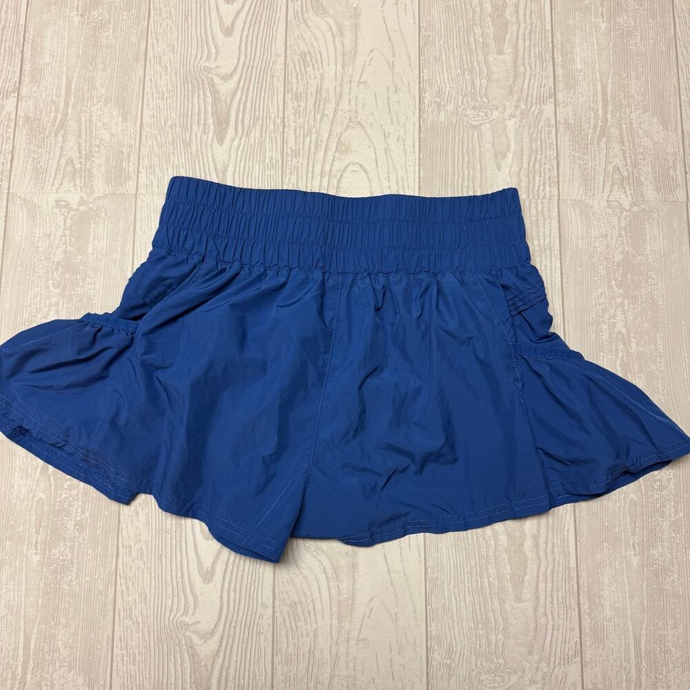 Free People Movement Women’s Small P Blue Running Shorts Built In Brief Athletic